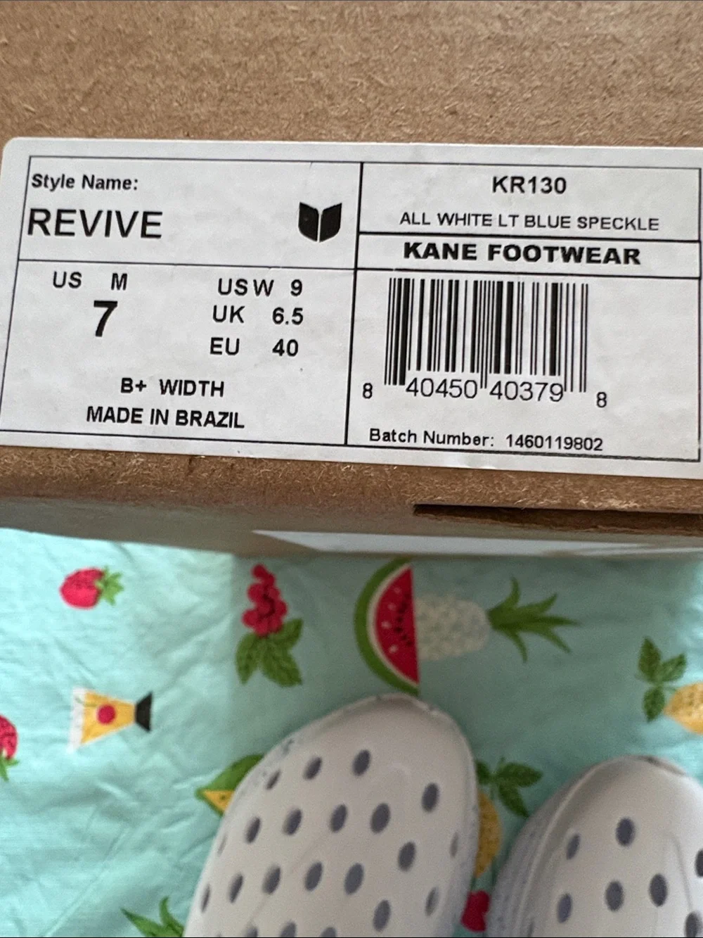 KANE White Slip-On Athletic Clogs with Light Blue Accents